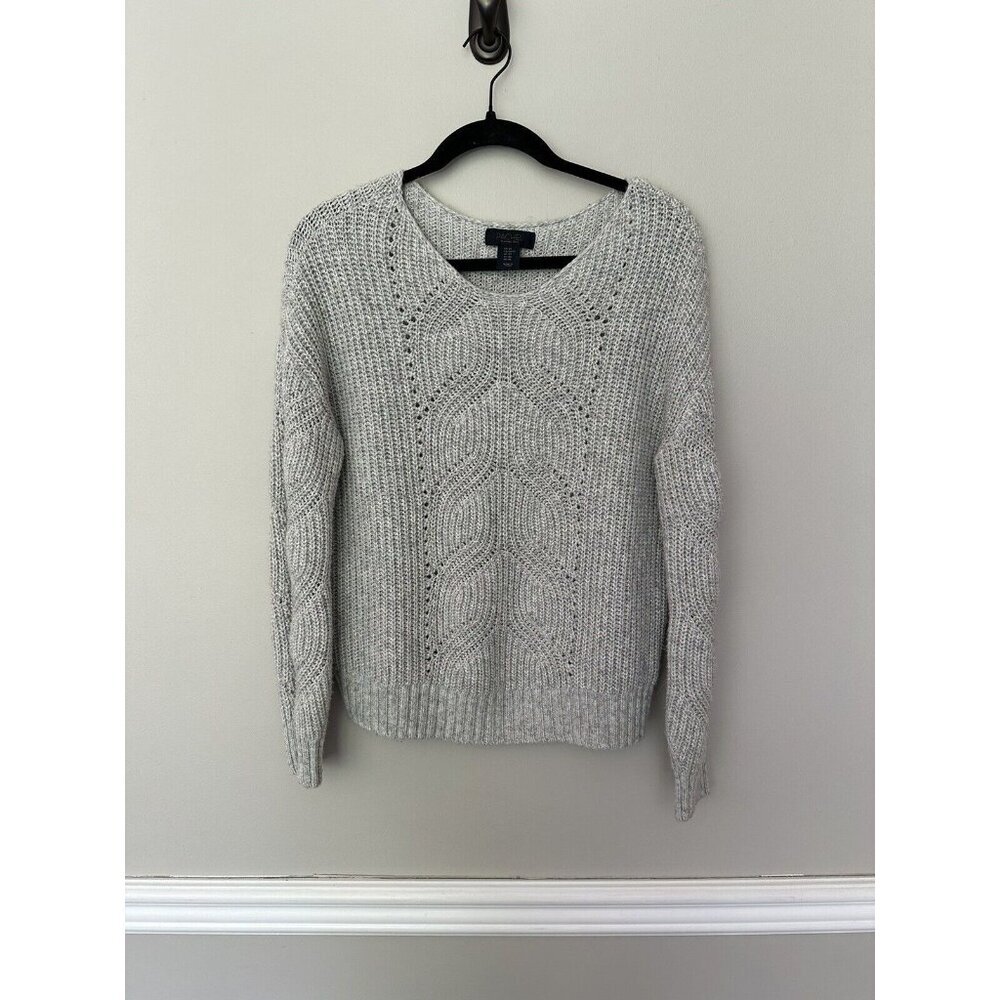 Rachel Roy Crew Neck Sweater Gray Size XS